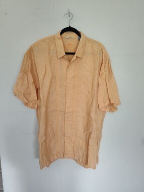 Tommy Bahama Button-up Shirt Mens XXL Orange Linen